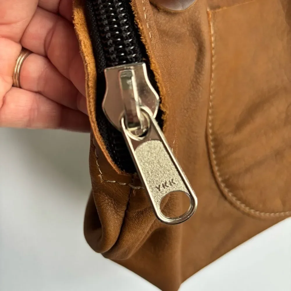 Farmhouse Frocks Genuine Leather Handbag – Handmade Rustic Brown Satchel Tote